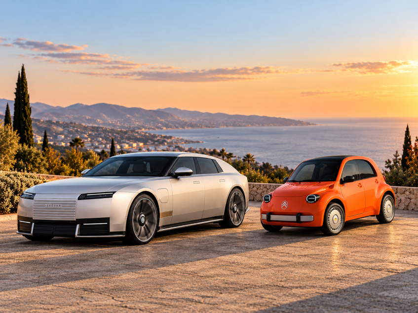 Jaguar versus Citroën. They couldn't be more different