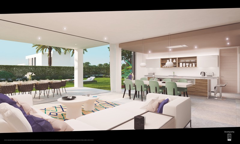 living room and terrace
