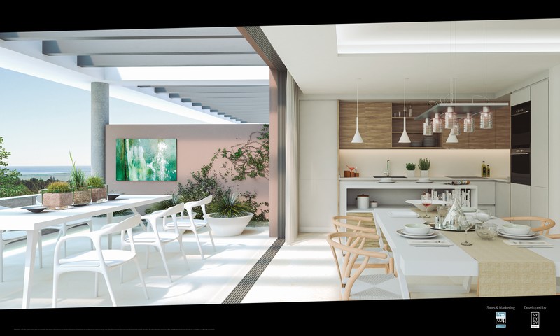 Cocina y terraza