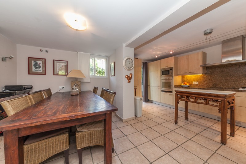 Dining room and kitchen