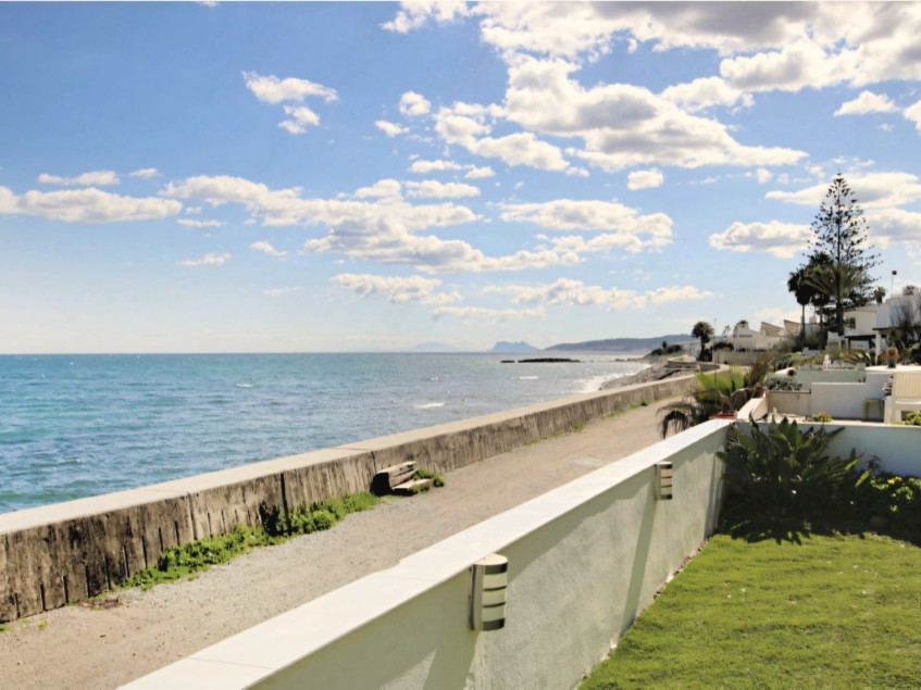 Frontline beach property in Estepona on the Costa del Sol with direct access to the paseo and Mediterranean Sea