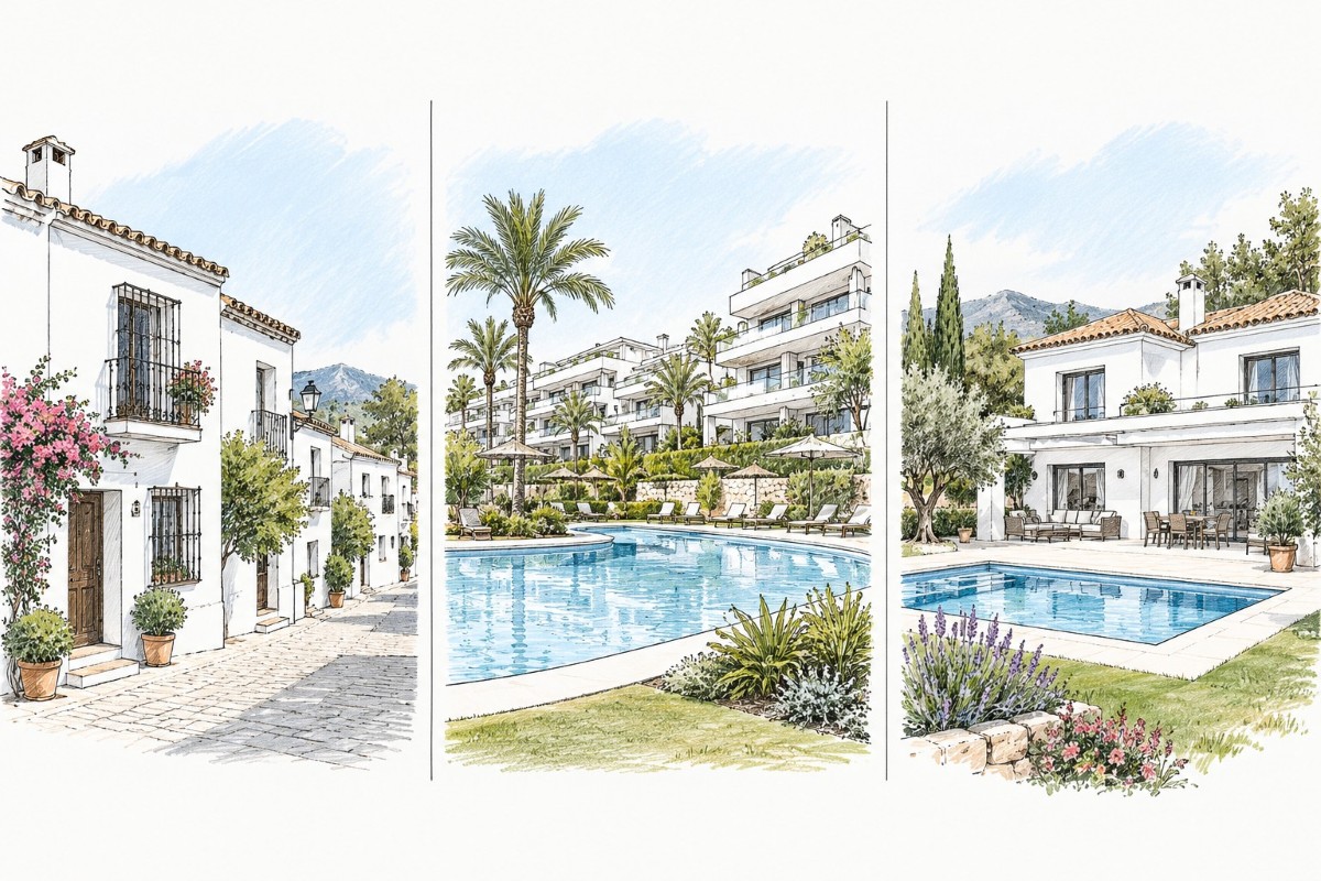 Ongoing Costa del Sol property costs vary according to the type of property you choose.