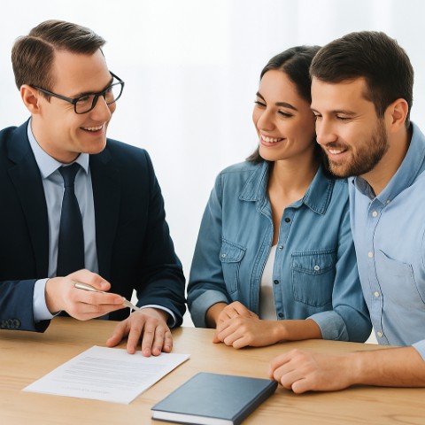 Spanische Hypothekenberatung – Expertenhilfe bei der Finanzierung Ihrer Immobilie an der Costa del Sol Freundlicher Hypothekenberater erklärt Finanzierungsmöglichkeiten in Spanien