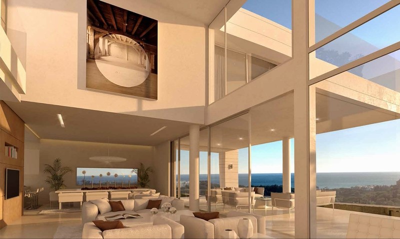 Marbella  Contemporary villas full height living room