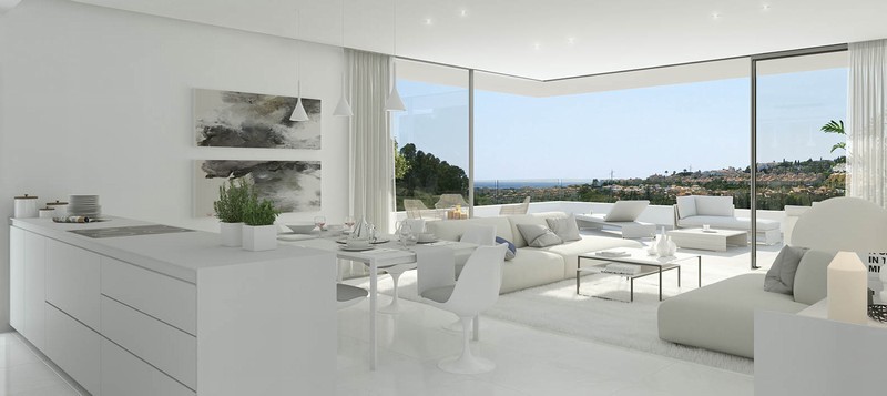 Kitchen and living area Kitchen and living area