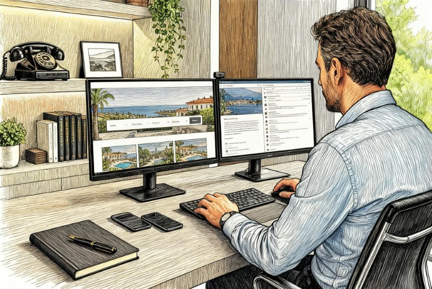 Embrace change, enjoy the future. Modern work environment with memories of the past
