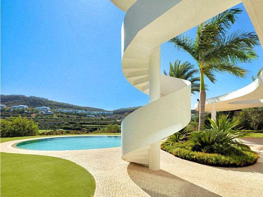 Finca Cortesin Villa Spiral Spiral staircase in this curvaceous Finca Cortesin Villa