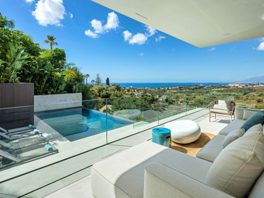 Sea views Sea views from the contemporary El Rosario villa.