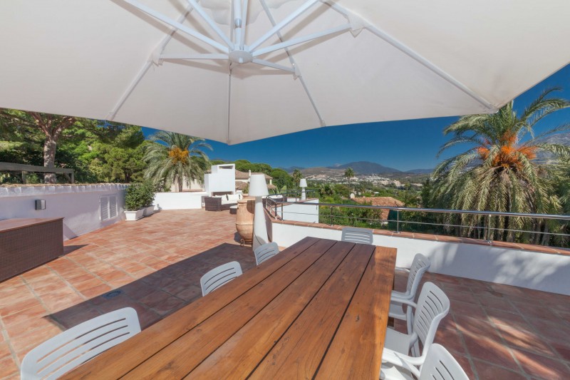 Nueva Andalucia  villa roof terrace with open views