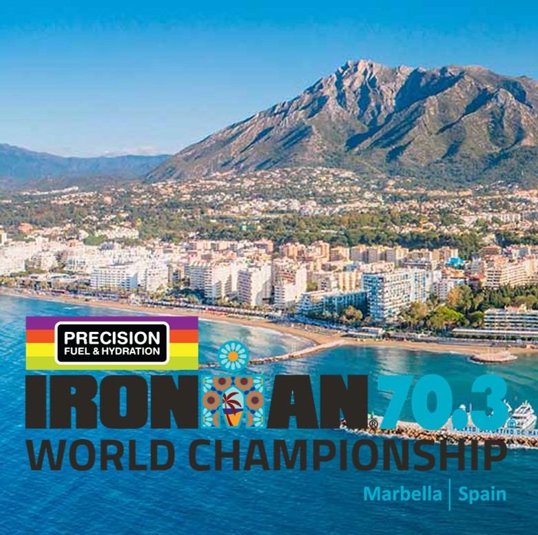 Ironman 70.3 weekend in Marbella Atleten en toeschouwers verzamelen zich in Marbella tijdens het weekend van het wereldkampioenschap Ironman 70.3.