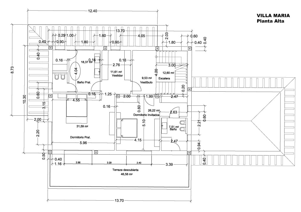 VILLA MARIA, Planta Alta