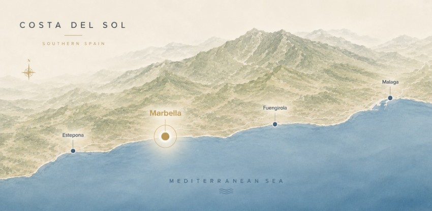Marbella Map Map showing Marbella on the Costa del Sol